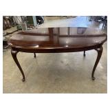 Vintage Queen Anne Style Cherry Oval Dining Table
