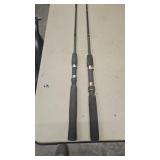 2 Shakespeare rods, no reels included. Fishing