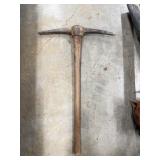 Large Vintage Railroad Pick Axe Tool Wood Handle