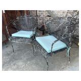 Two Wrought Iron Patio Arm Chair