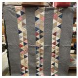"Modified/Flying Geese" Quilt.  Two rows of