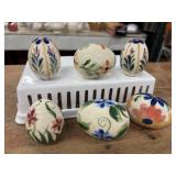Gail Pittman hand-painted ceramic Easter eggs
