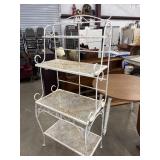 1970s White Metal Mesh Baker