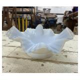 Fenton Art Glass Bowl blue Aquamarine Opalescent