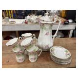 Porcelain Tea-set. Floral Pattern made in