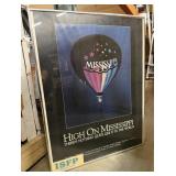 Framed ï¿½High on Mississippiï¿½ Hot Air Balloon