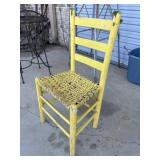 Yellow Painted Ladder Back Chair