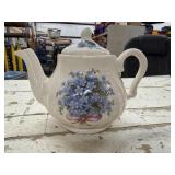 Olde Staffordshire Pottery Blue Floral Bouquet