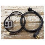 Heavy Duty Extension Cord with metal quad box