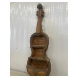 Vintage violin-shaped Ceramic Wall Shelf
