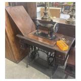 Antique Singer treadle sewing machine cabinet,