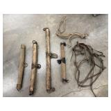 4 Horse or Mule Singletree Yokes with Bridle &