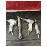 4 pc. Campbell Hausfeld pneumatic air chisel,