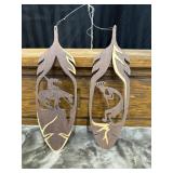 Handcrafted scroll saw art pieces. "End of the