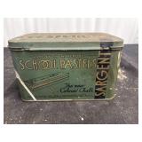 vintage 1930s Sargent Dustless school pastels tin