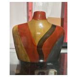 Artistic Colorful Vase Orange Geometric Pattern