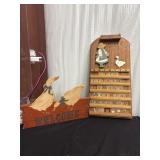 Vintage wooden perpetual calendar wall hanging