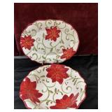 2 pc. Gibson Elite Festive platter and bowl.