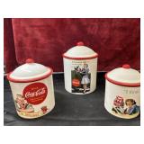 3 pc. vintage-style ceramic Coca-Cola cookie