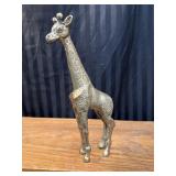 Vintage solid brass giraffe figurine. Mid Century