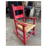 Vintage red painted wooden child