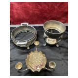 4 pc.vintage silver-plated candelabra a lotus