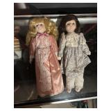 Pair of Vintage Porcelain Dolls