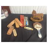 Wooden Rocking Horse, knifes