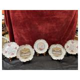 5 pc. vintage collectors plate featuring the Last