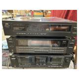 vintage JVC audio system includes several