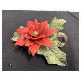 Vintage Lefton China Poinsettia Hand Painted