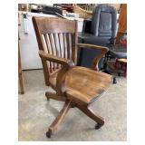 Antique Swivel Desk Chair.