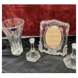 4 oc. Mikasa frosted picture frame,lead crystal