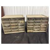 2 Plastic Small Parts Nut & Bolt Organizers