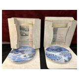 2 pc. 1991 W.S. George "Jingle Bells" collector