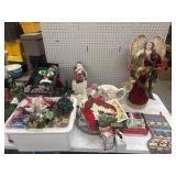 Table lot of Misc Christmas Decor.