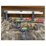 Clamp tools for woodworking. 2 are Quick Grip