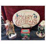 4 pc. a rustic wooden "Merry Christmas" wall