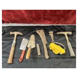 Assorted vintage hand tools for carpentry