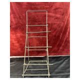 vintage industrial metal display rack