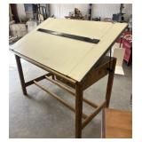 Vintage Hamilton drafting desk with adjustable