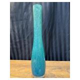 Vintage Peacock teal green hand-blown art glass