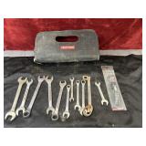 13 pc. vintage Craftsman tool case, and vintage