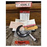 Starrett No. 436RL-2 micrometer caliper. Comes in