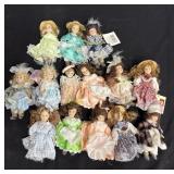 Collection Miniature porcelain dolls 14pc