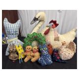 Handmade country-primitive ragdoll ornaments,