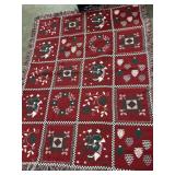 vintage Christmas woven Christmas, cat , and