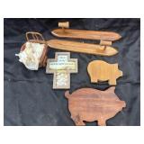 Wood Decor, Pig Boards, Candle Sconces, Cross, Etc