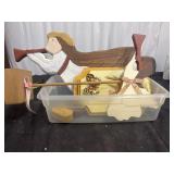 Wood Painted Decor, Angel, Cats, Florals