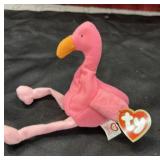 TY Beanie Babies Pinky the Flamingo with Tag